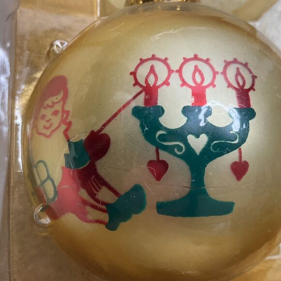Christmas Ornament Vintage Austria Made for Bronner Elf with Tree and Candle - Picture 4 of 13